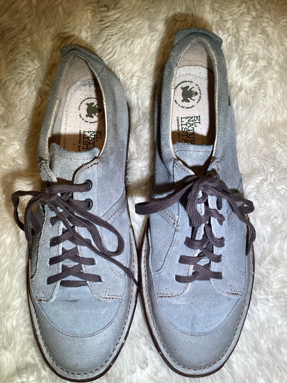 El Naturalista Men’s Gray Suede Lace-Up shoes size 10.5 - Picture 2 of 6